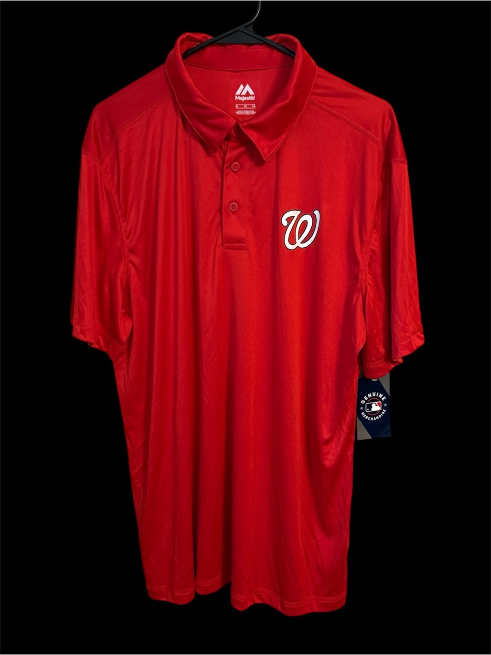 Majestic Washington Nationals Red Polo Shirt Men’s XL